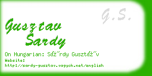 gusztav sardy business card